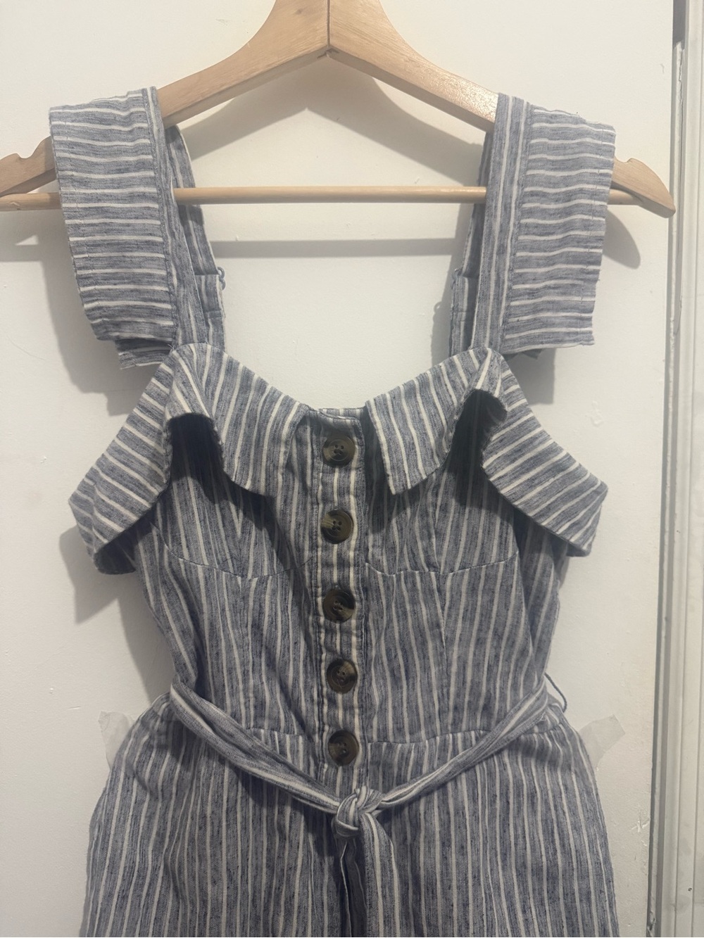 American Eagle Striped Wide Leg Jumpsuit Size 4 - Picture 3 of 8